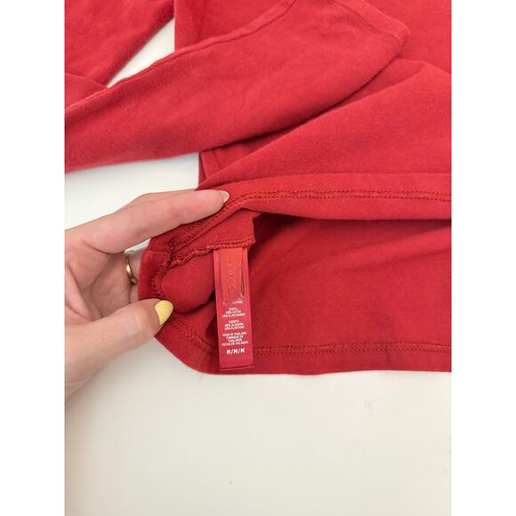 skims cotton jersey long sleeve brick red - size medium - Picture 3 of 5